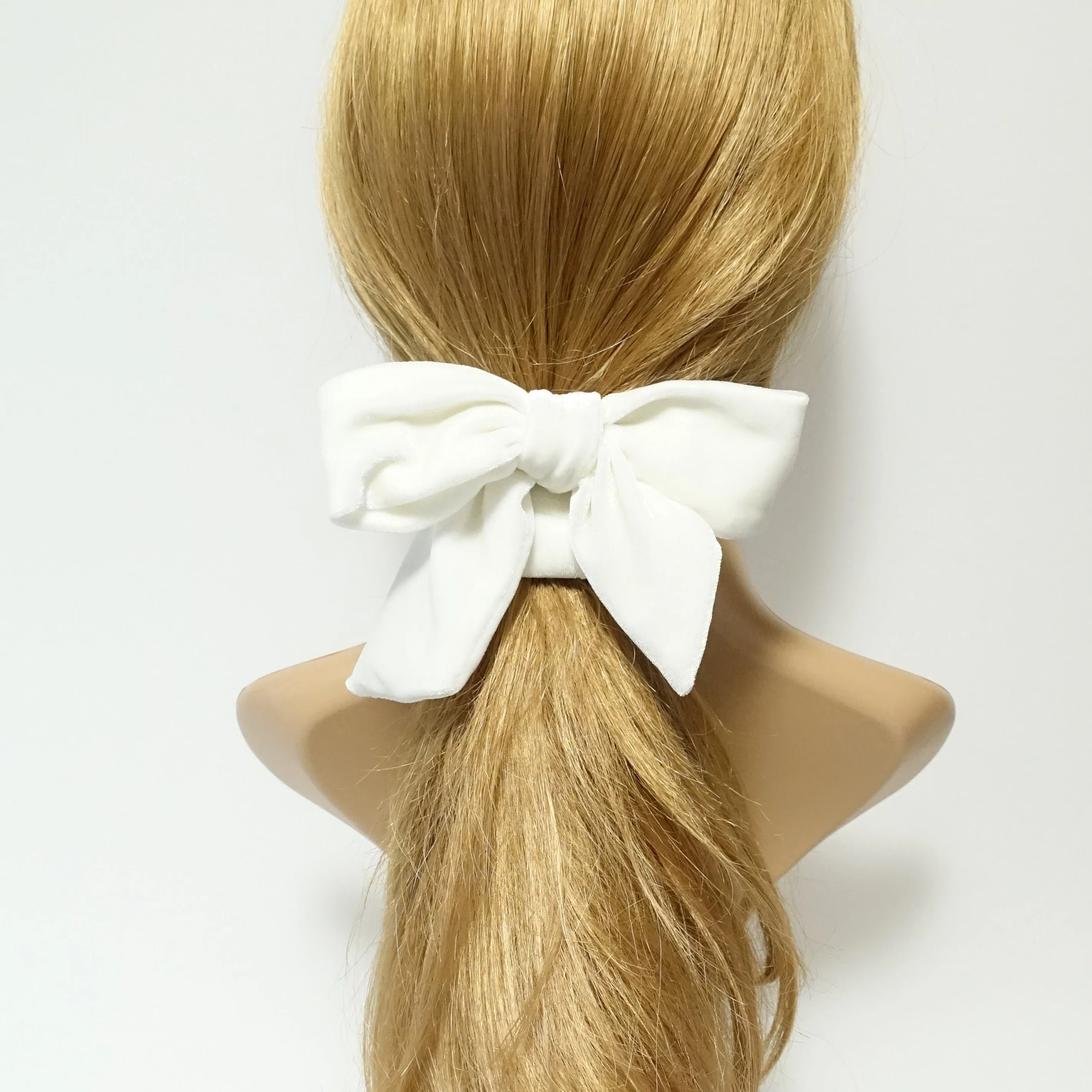 velvet bow knot scrunchies falling tail hair tie scrunchy hair accessories