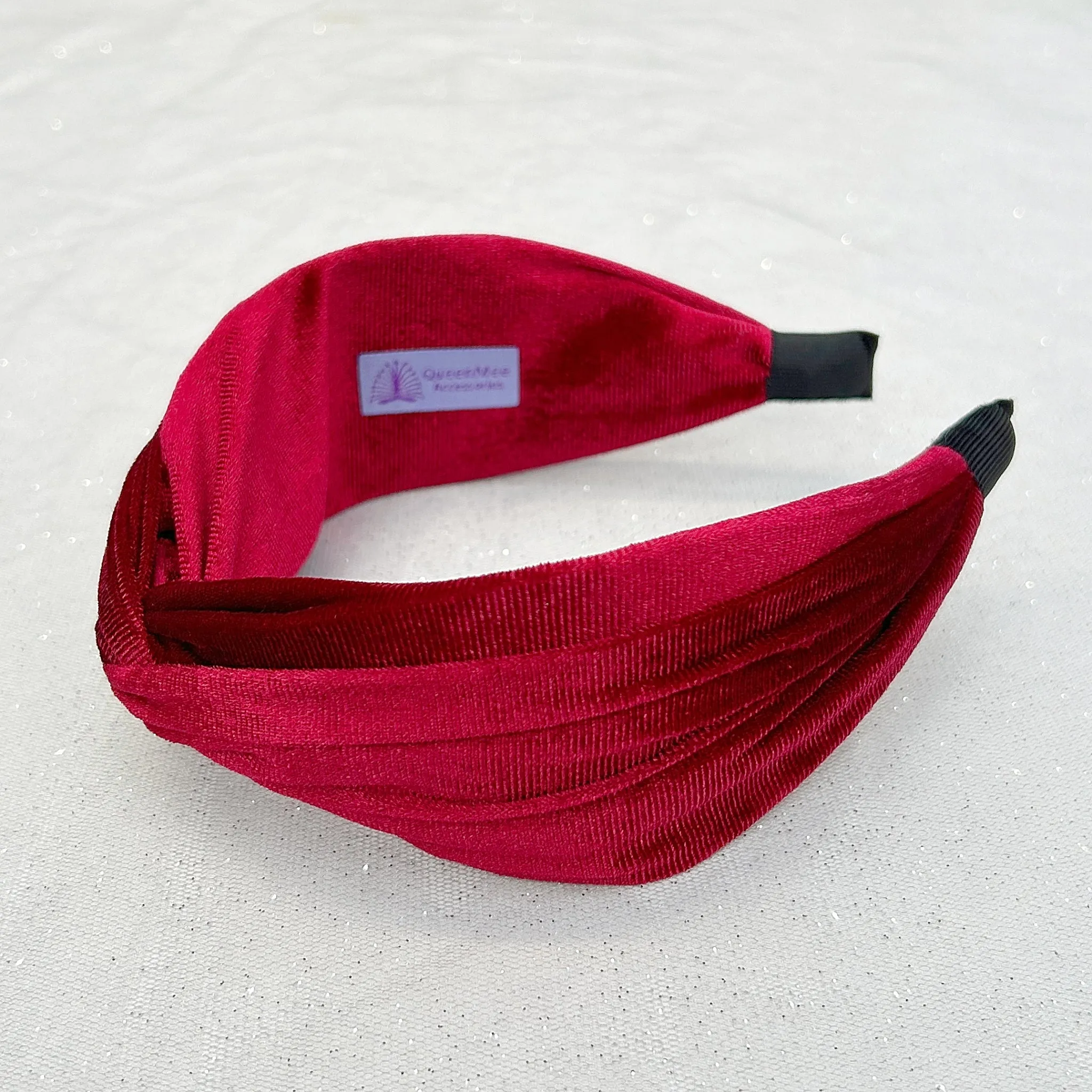 Velvet Headband Velvet Knot Headband in Red or Black