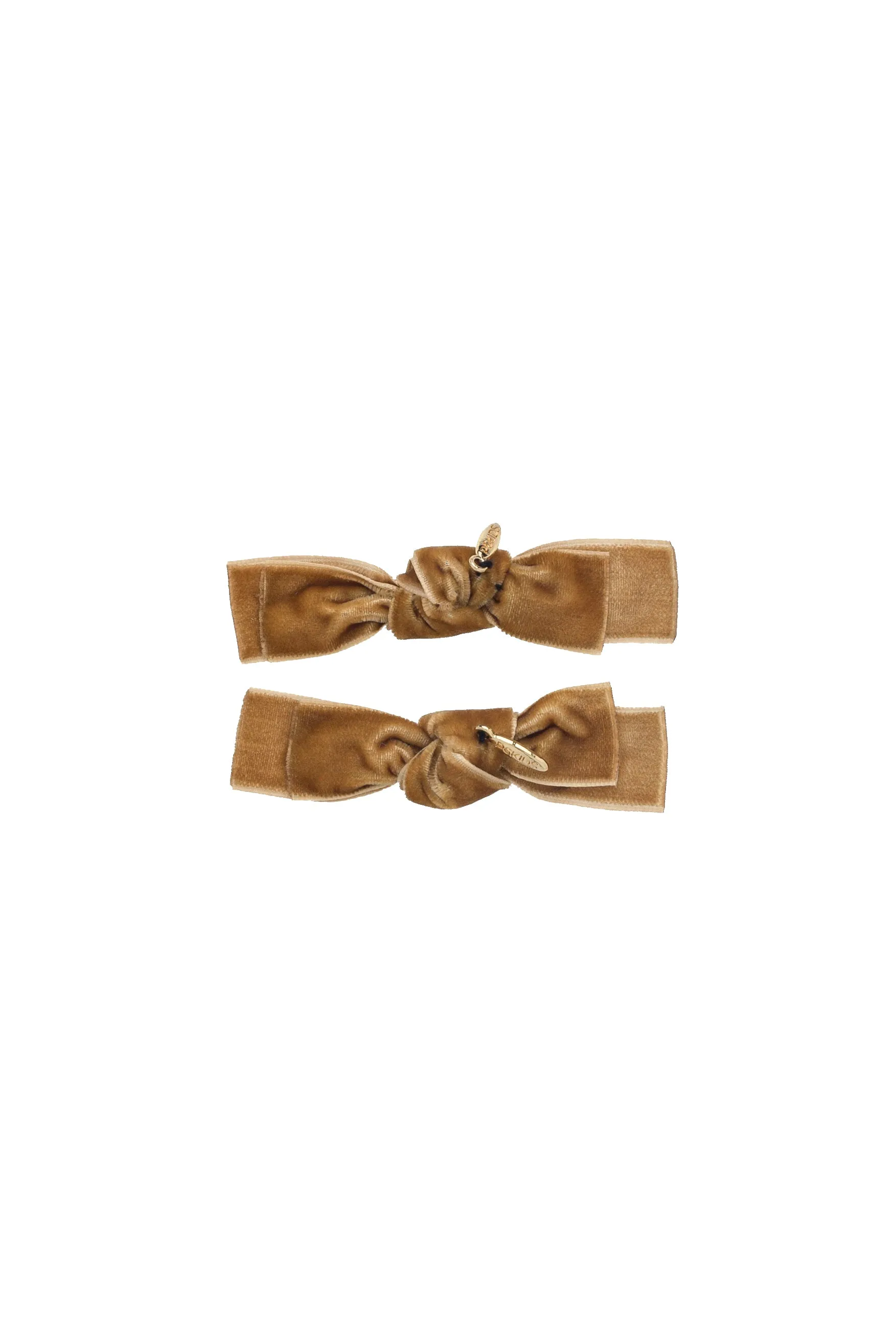 Velvet Ties Clip Set of 2 - Golden Sand