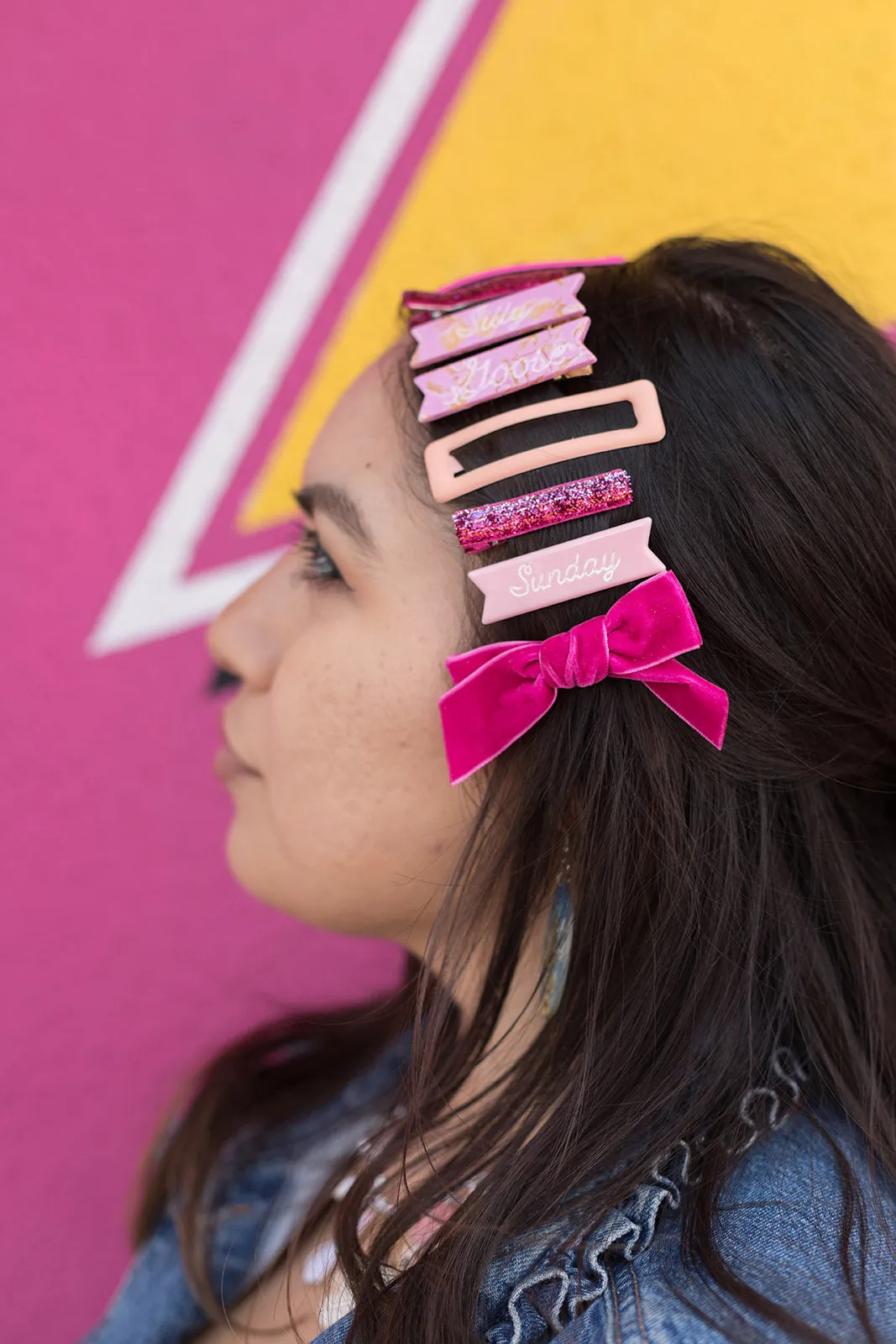 Vintage Velvet Mini Bow Hair Clips