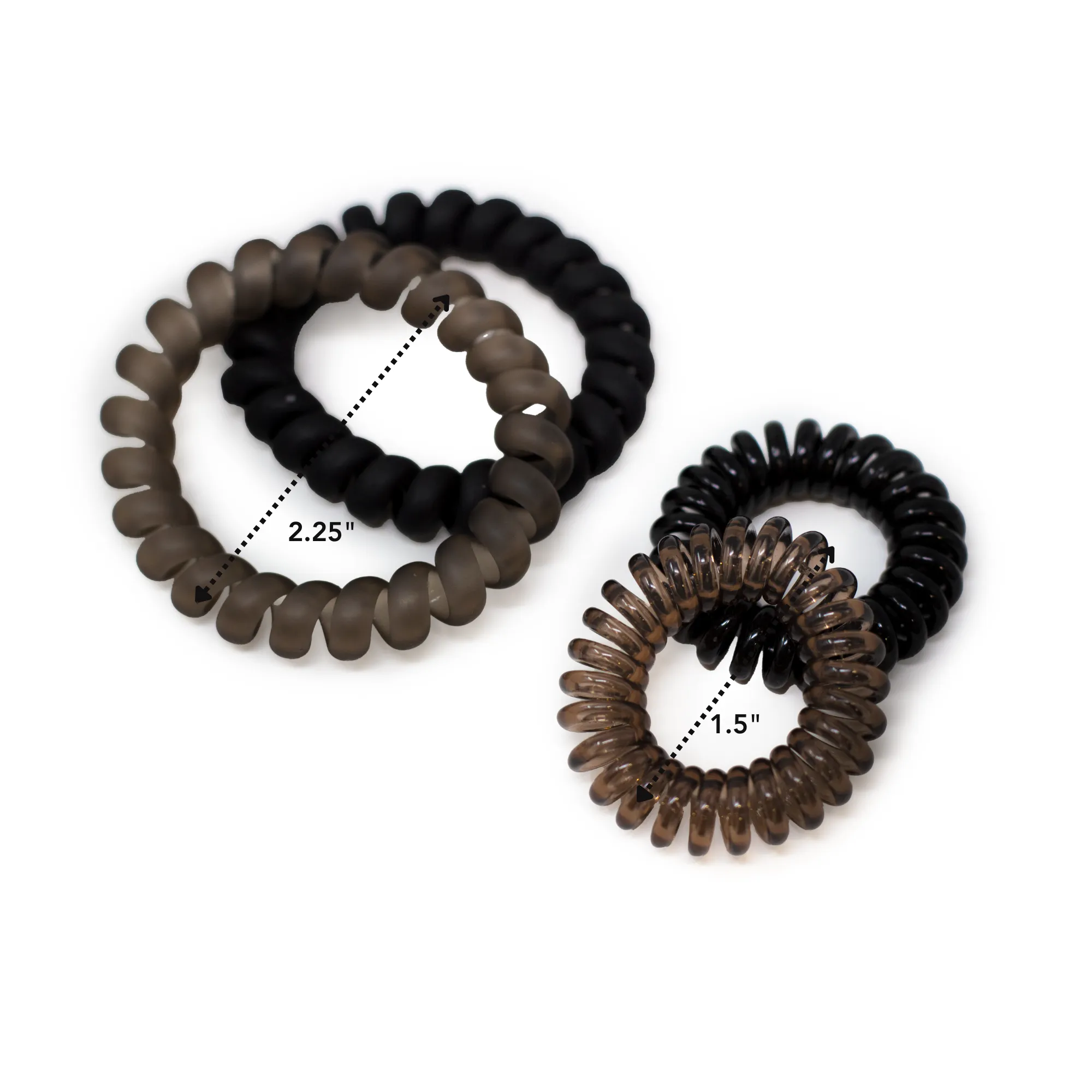 Waterproof Spiral Hair Ties (8 Pack)