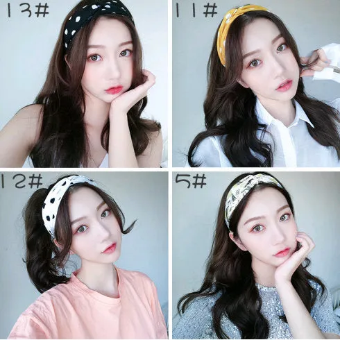 Womens Headbands Twisted Knot  Floral Hair Bands - Fashion Twist Knot Headband Elastic Head Wrap Turban Yoga Hair Band Sports Headwrap