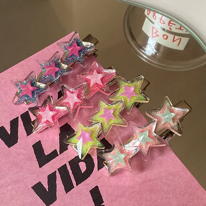 Y2K Glitter Star Hair Clip