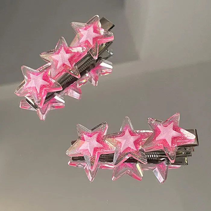 Y2K Glitter Star Hair Clip