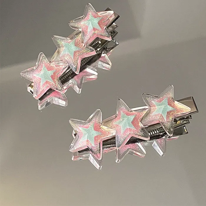 Y2K Glitter Star Hair Clip