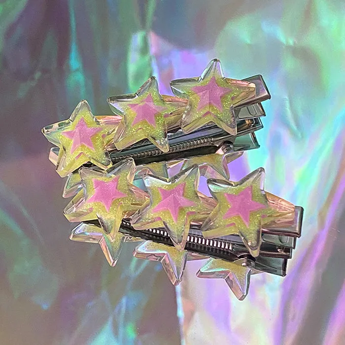 Y2K Glitter Star Hair Clip